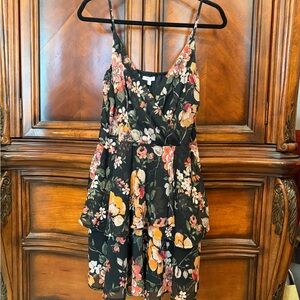NEW! Maurices Black Floral Mini Dress size medium
